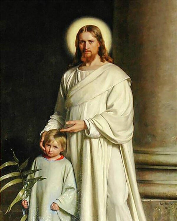 Image thumb of Christ and the Young Child, by Carl Bloch